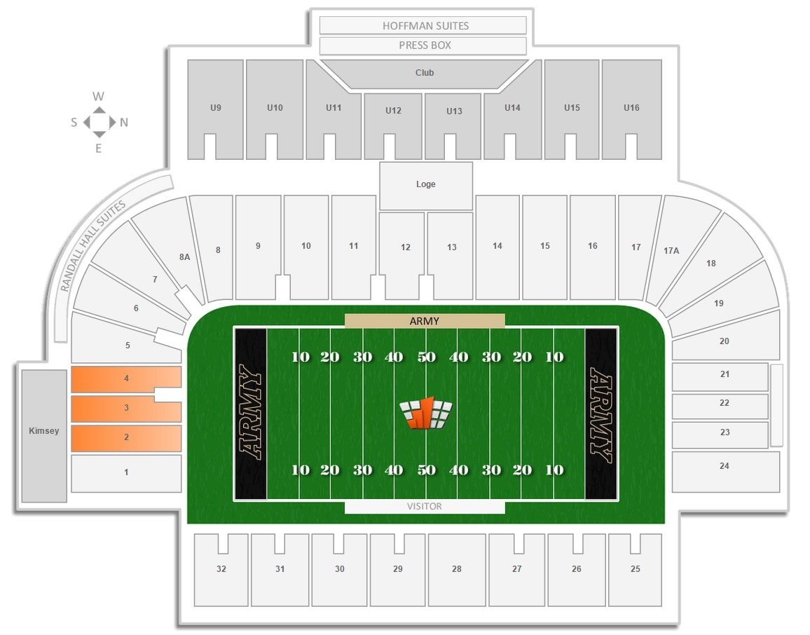 Seating Chart Michie Stadium Ponasa