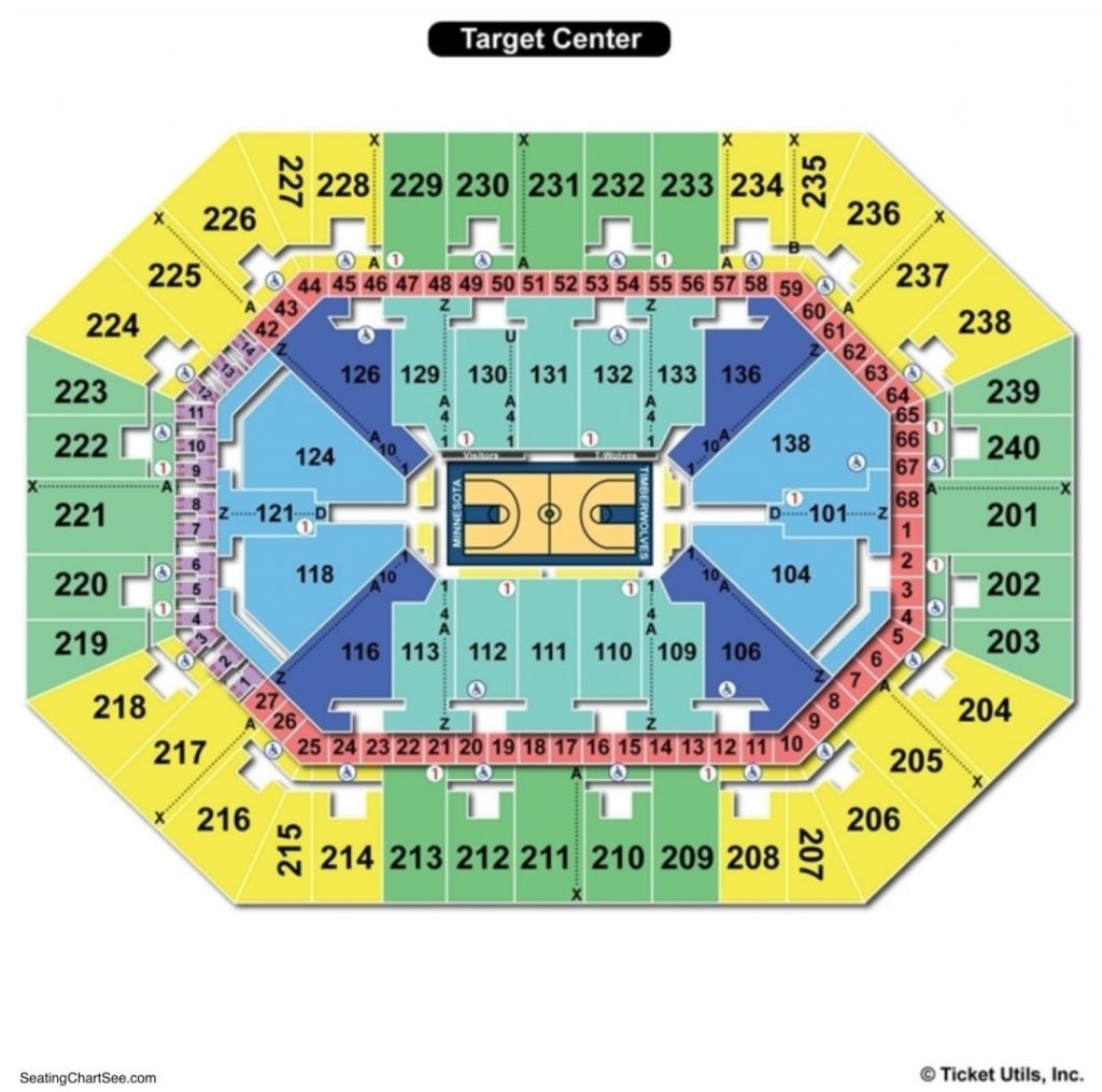 Seating Chart Target Center Center Seating Chart