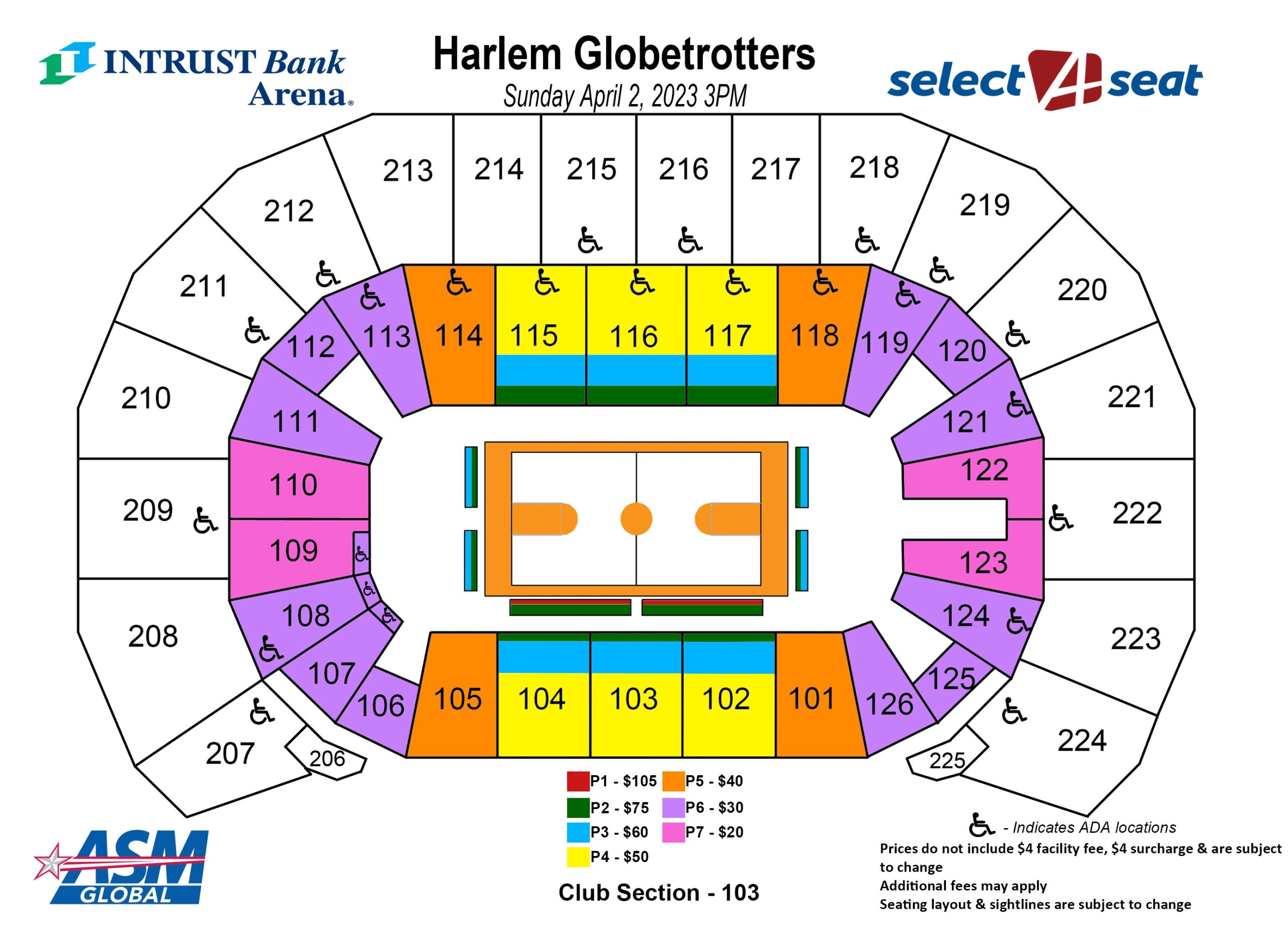 Seating Charts Events Tickets INTRUST Bank Arena