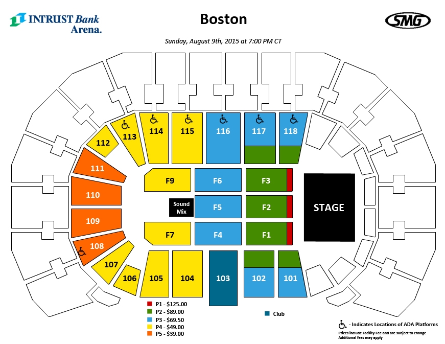 Seating Charts Events Tickets INTRUST Bank Arena