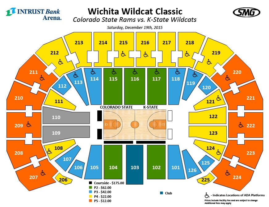 Seating Charts Events Tickets INTRUST Bank Arena