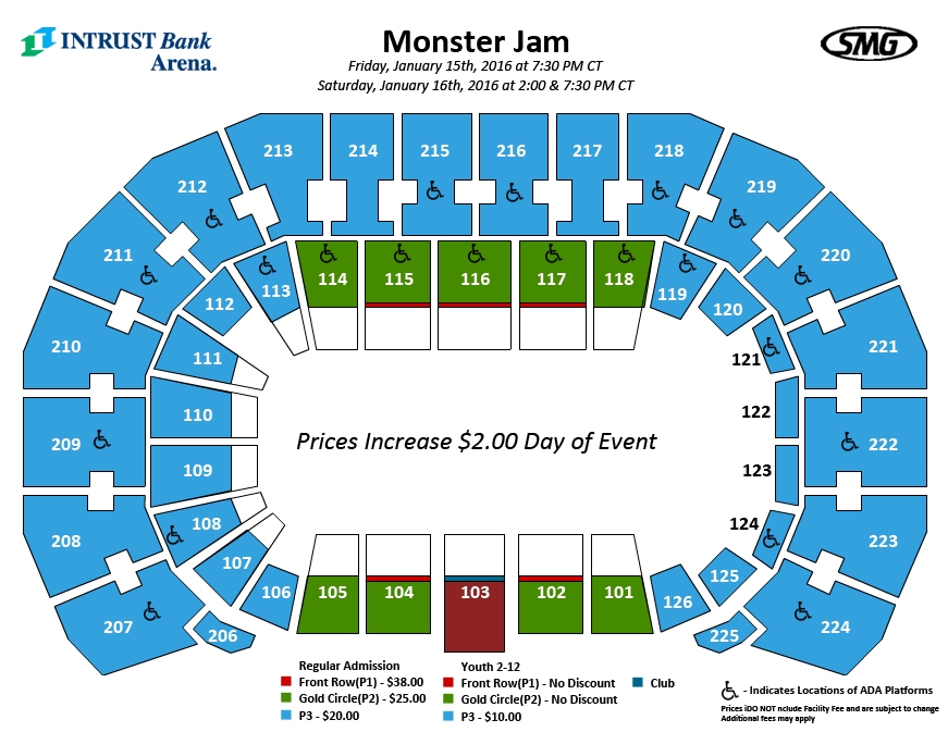 Seating Charts Events Tickets INTRUST Bank Arena