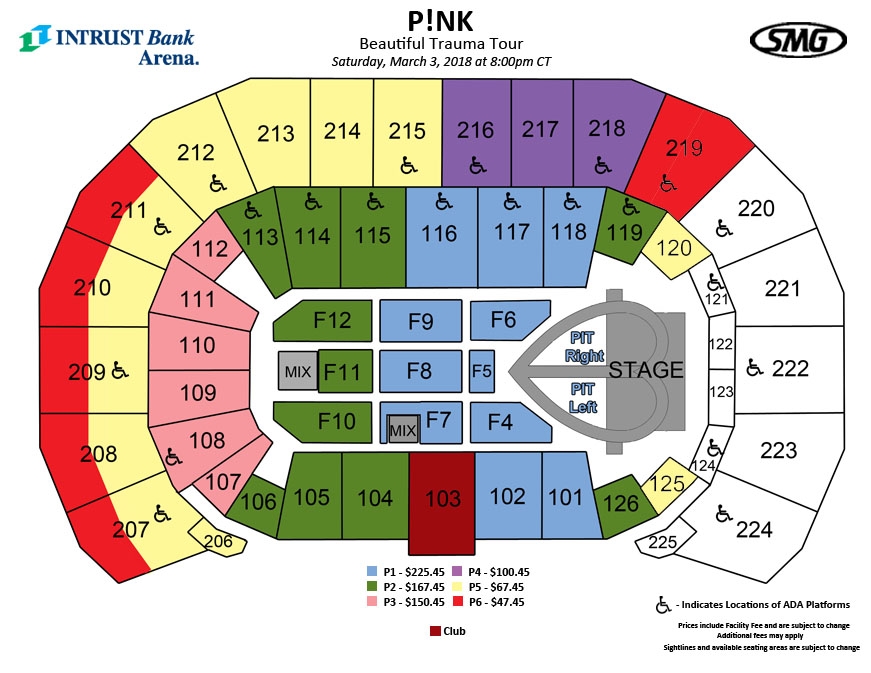 Seating Charts Events Tickets INTRUST Bank Arena