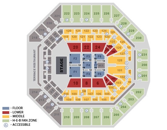 Seating Charts Frost Bank Center