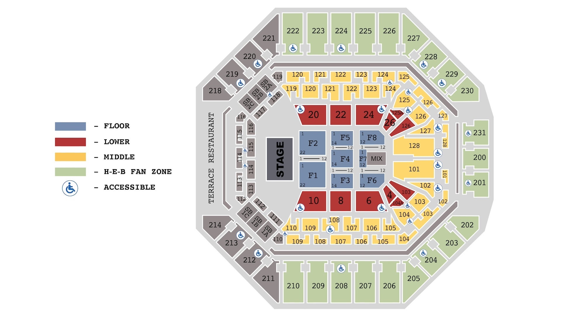 Seating Charts Frost Bank Center