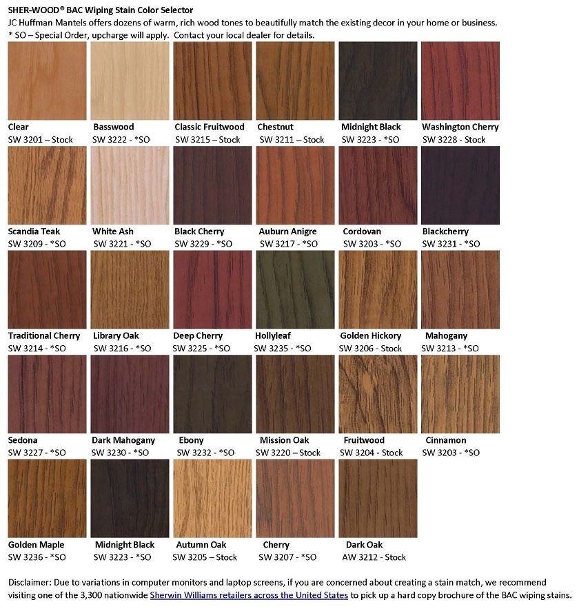 Sherwin Williams Wood Stain Chart Educational Chart Resources