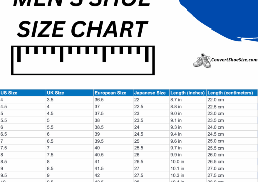 Shoe Size Chart Convert Shoe Size