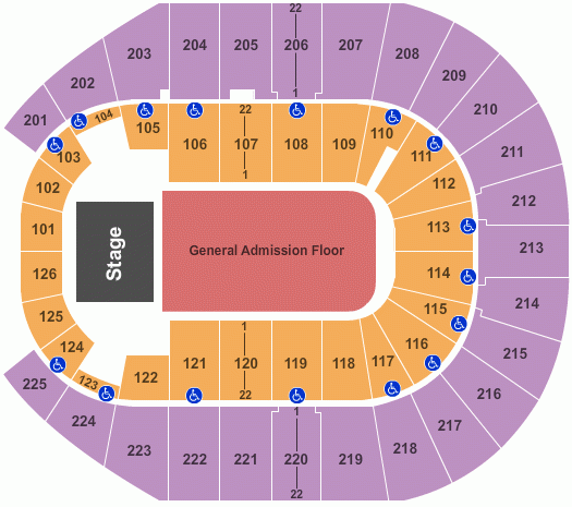 simmons bank arena seating chart simmons bank arena seating chart