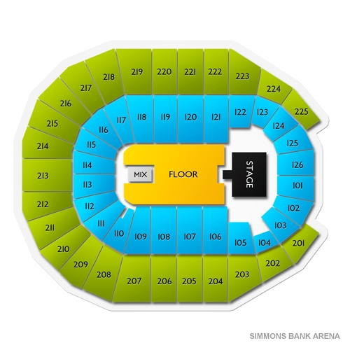 Simmons Bank Arena Seating Chart With Seat Numbers Portal posgradount 