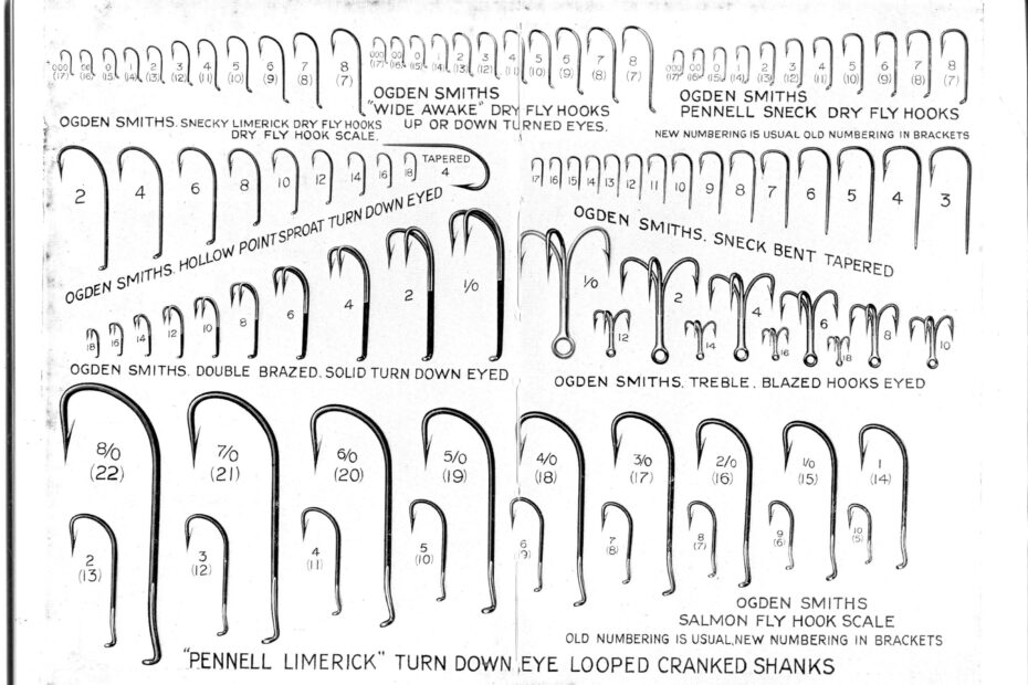 Size Chart For Fishing Hooks Hook Fishing Chart Size Sizes H