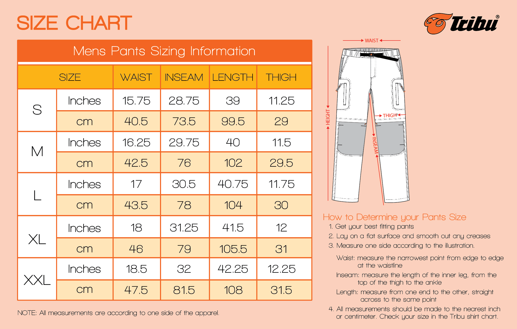 Size Chart For Pants Men 39 s Size Charts Conversions Pants 