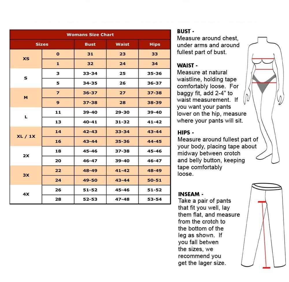 Size Chart For Women 39 s Pants Pant Sizes Chart For Women