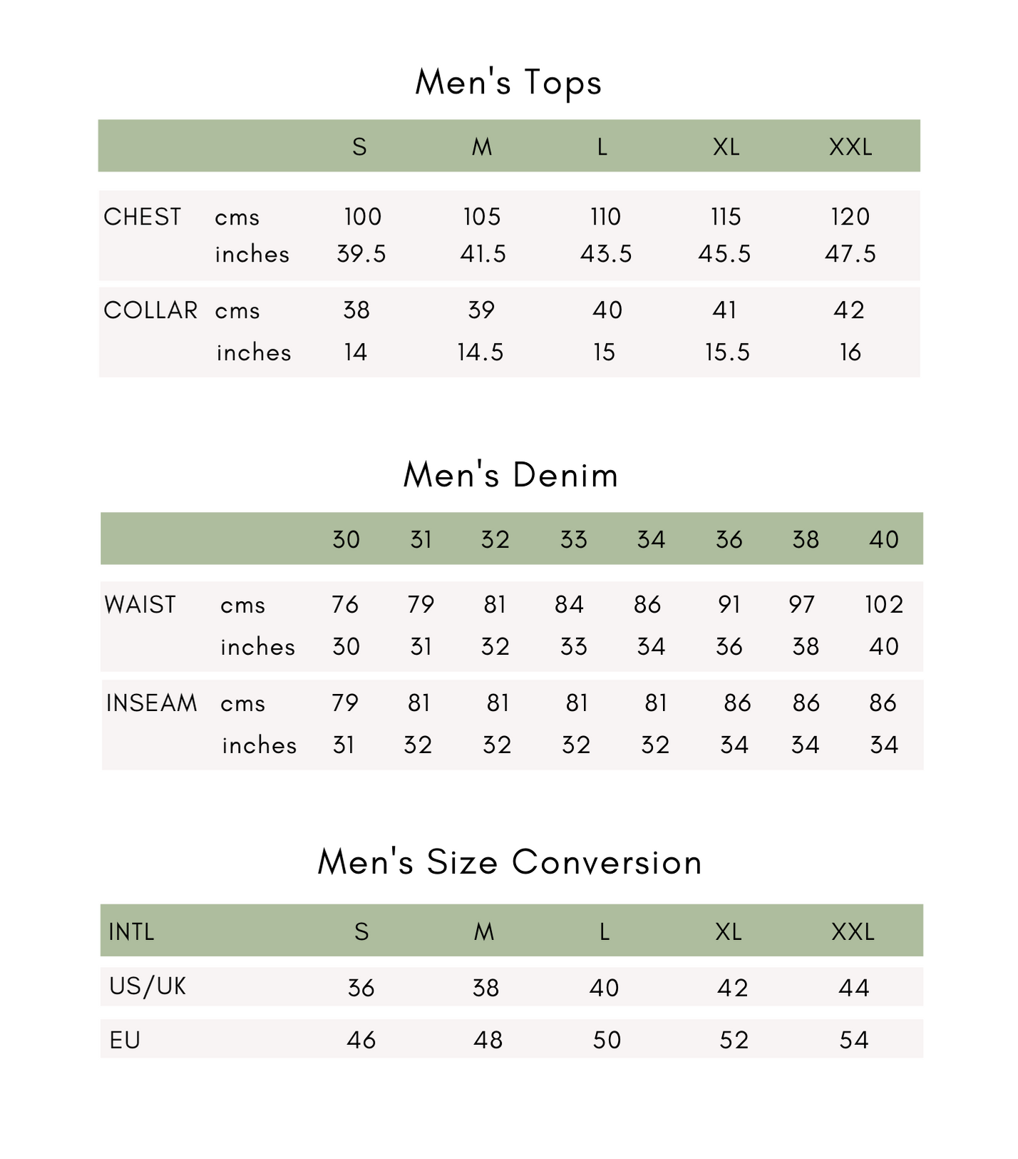 Size Guide Hemp Clothing Australia Size Guide Hemp Clothing Australia