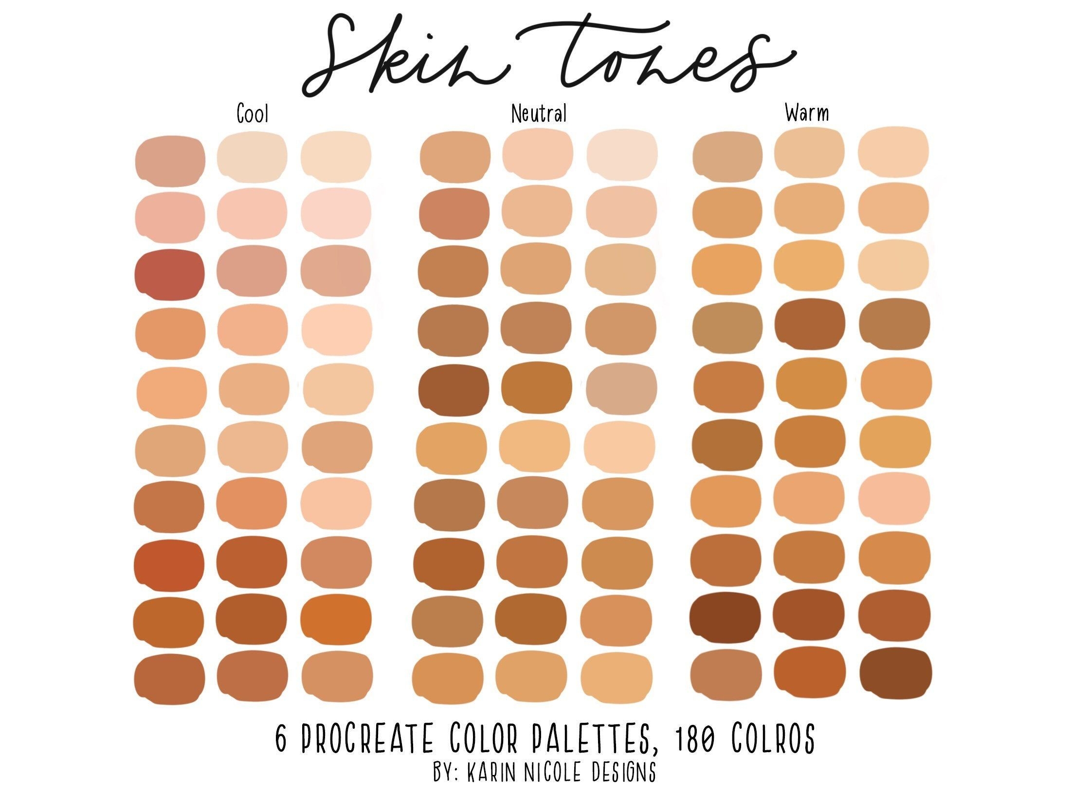 Skin Tone Chart For Artists Educational Chart Resources