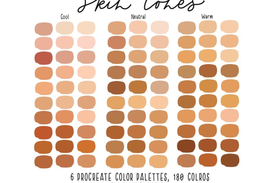 Skin Tone Chart For Artists Minimalist Chart Design