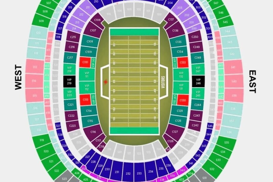 SoFi Stadium Seating Chart With Seat Numbers And Rows