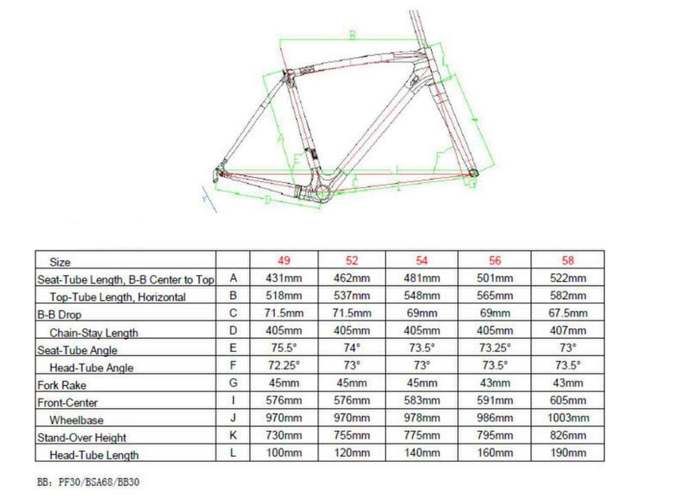 racing bike frame size chart racing bike frame size chart