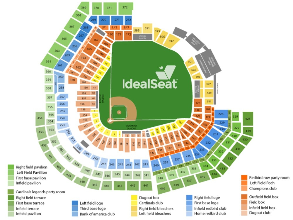 St Louis Cardinal Baseball Seating Chart Semashow