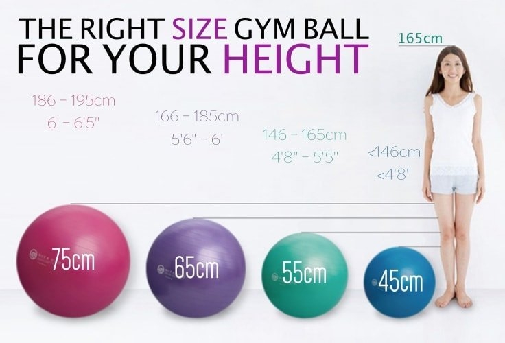 exercise ball size chart exercise ball size chart