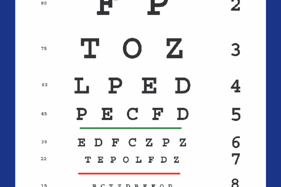 Standard Eye Chart Free Download Eye Chart Printable