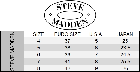 Steve Madden Size Chart A Visual Reference Of Charts Chart Master