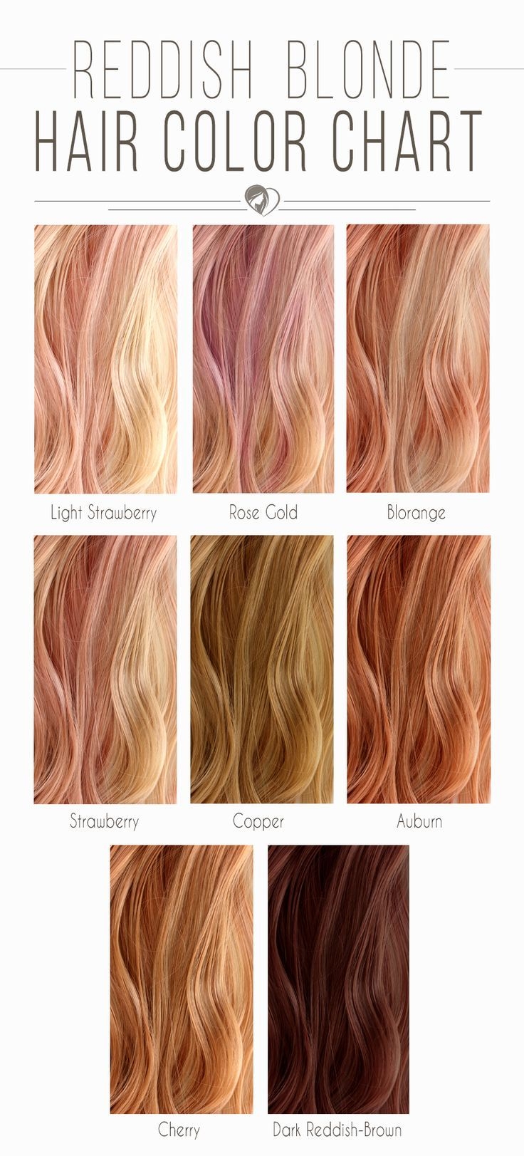 Strawberry Blonde Hair Color Chart