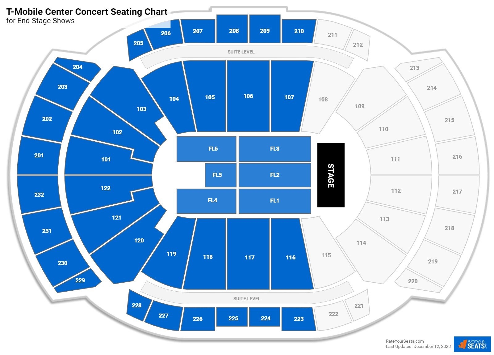 T Mobile Center Seating Charts RateYourSeats