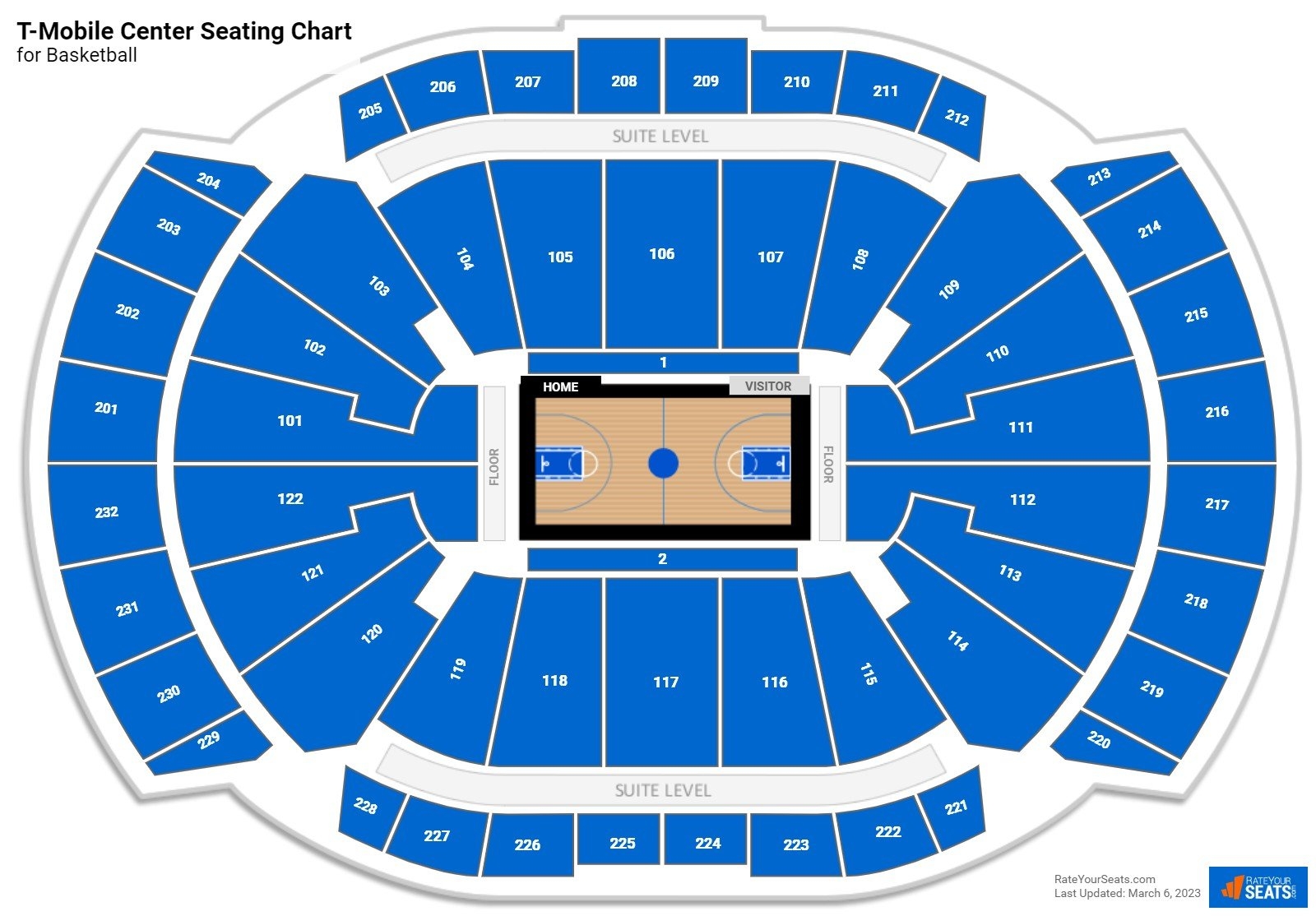 T Mobile Center Seating Charts RateYourSeats
