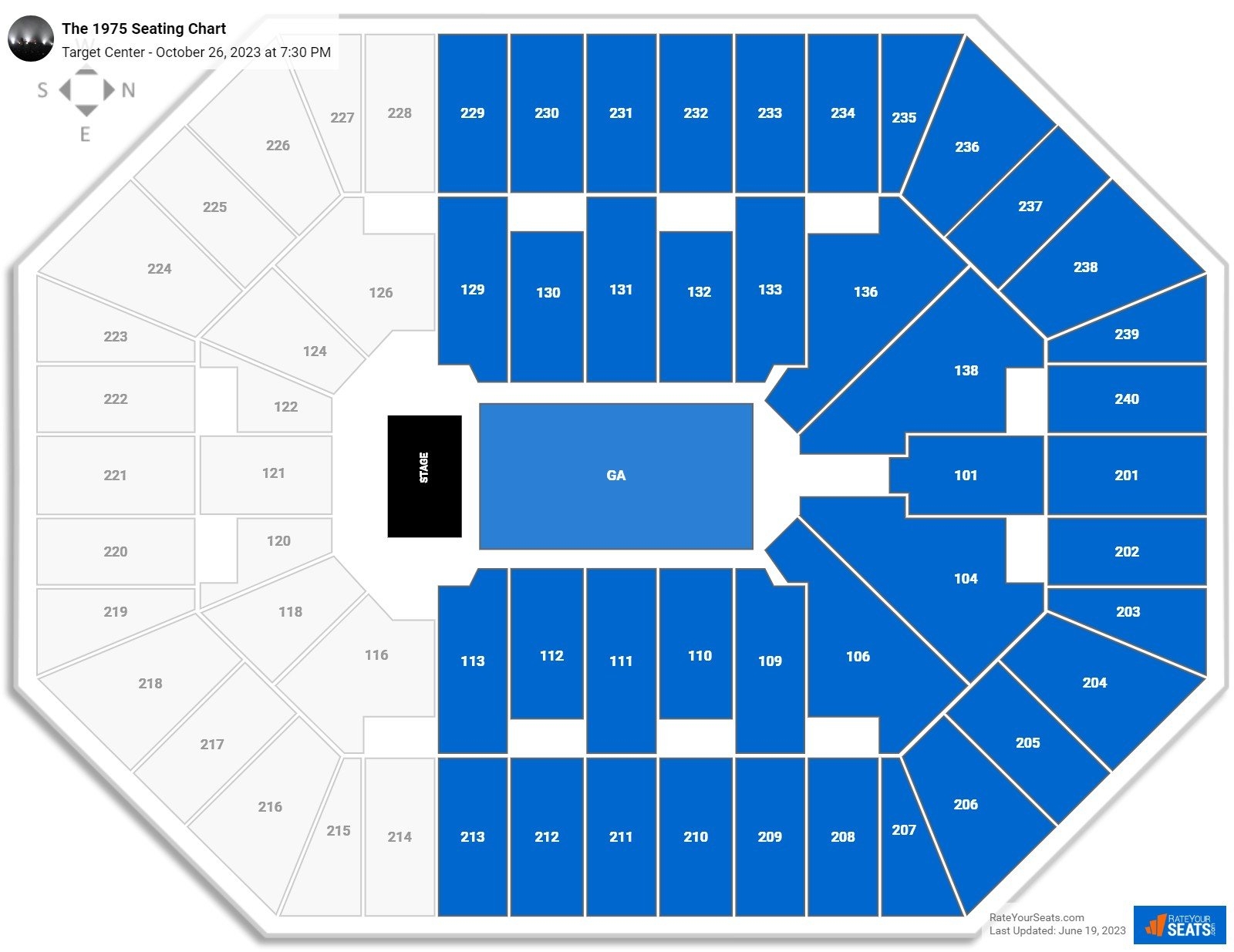 Target Center Concert Seating Chart RateYourSeats