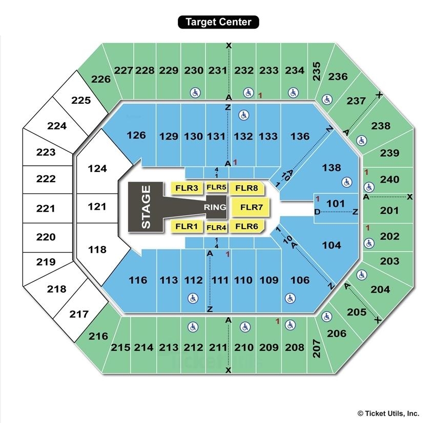 Target Center Minneapolis MN Seating Chart View