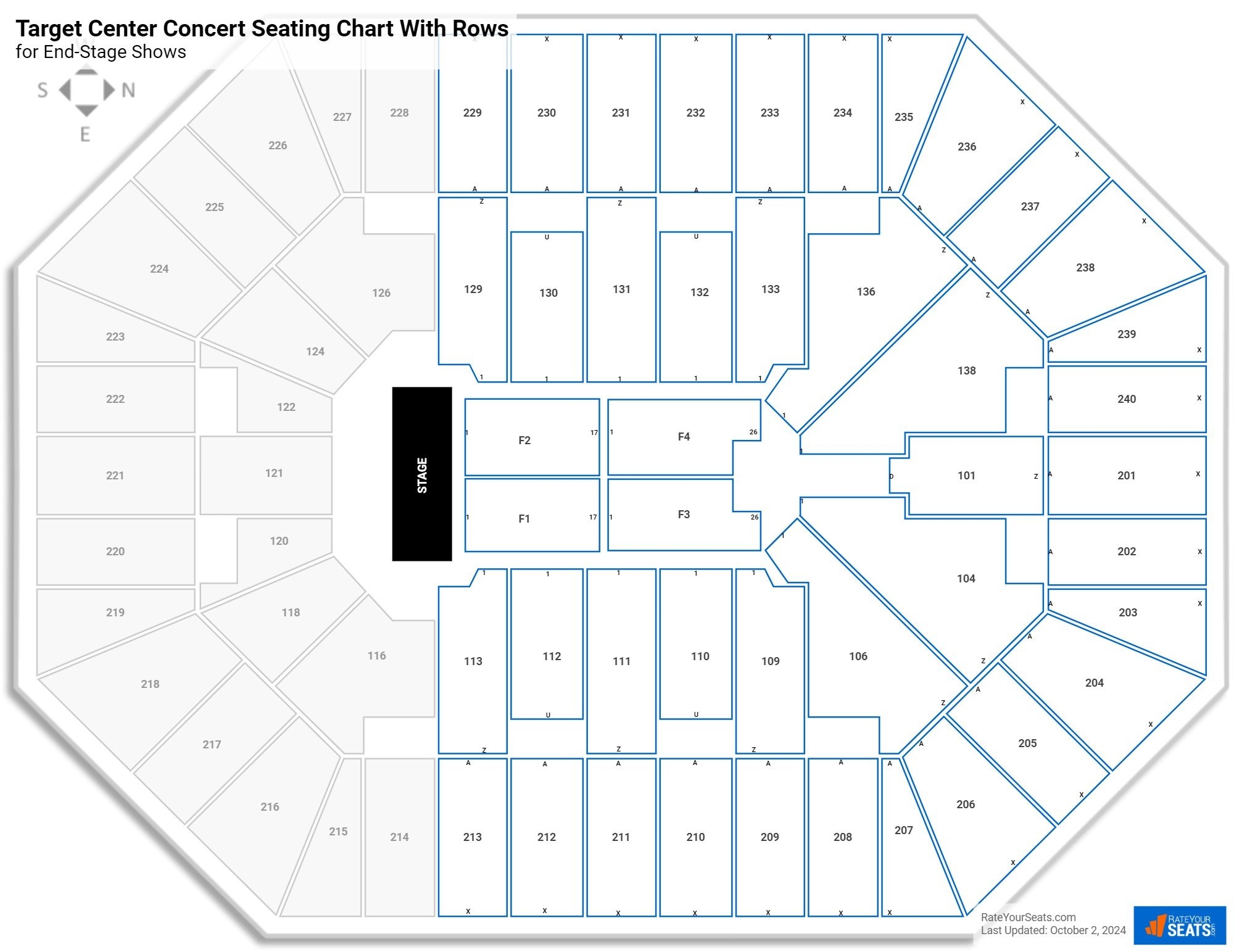 Target Center Seating Charts For Concerts RateYourSeats