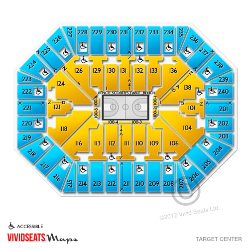 Target Center Tickets Target Center Ticket Seating Info Vivid Seats