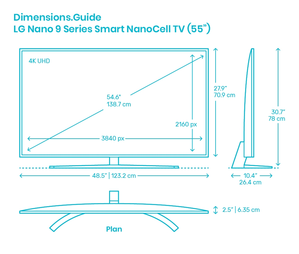 Televisions TVs Dimensions Drawings Dimensions