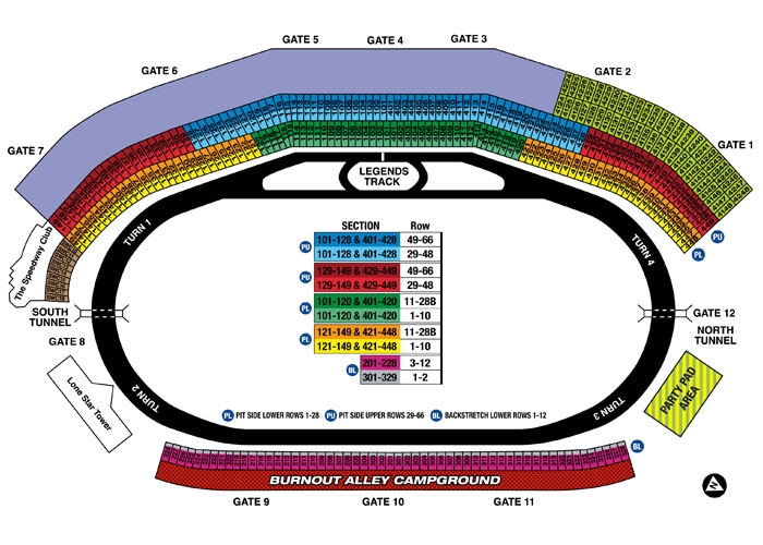 Texas Motor Speedway Fort Worth TX Seating Chart View