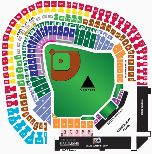 Texas Rangers Stadium Seating Chart