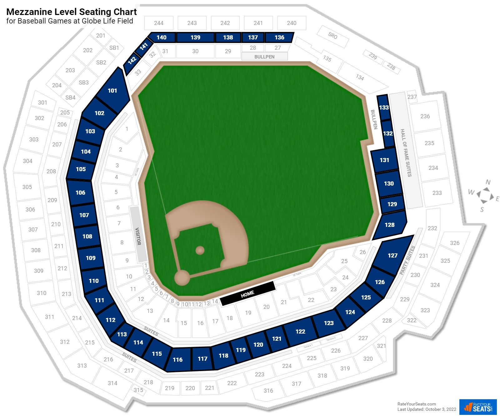 Texas Rangers Stadium Seating Chart Cabinets Matttroy