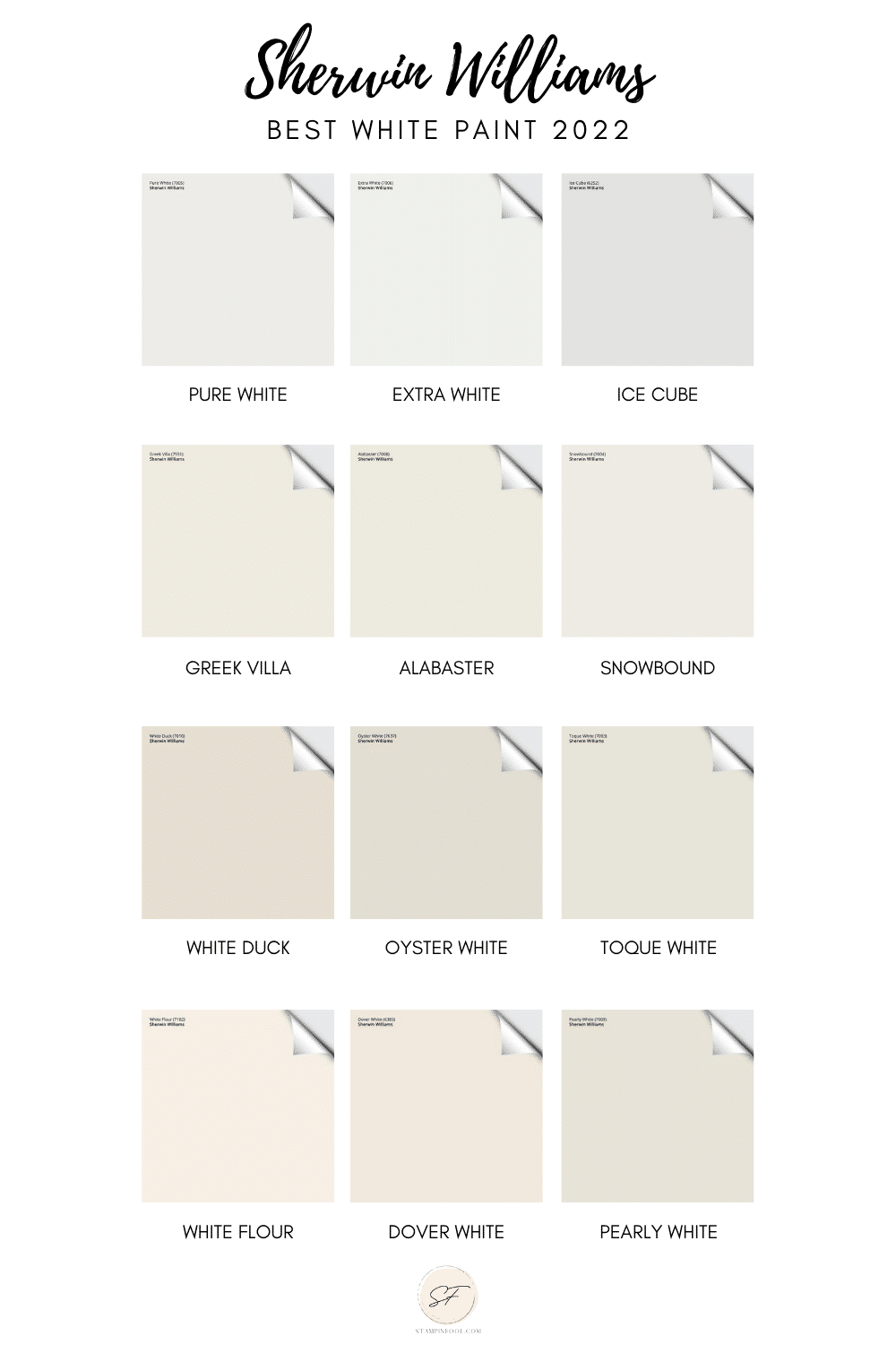 sherwin williams white color chart sherwin williams white color chart