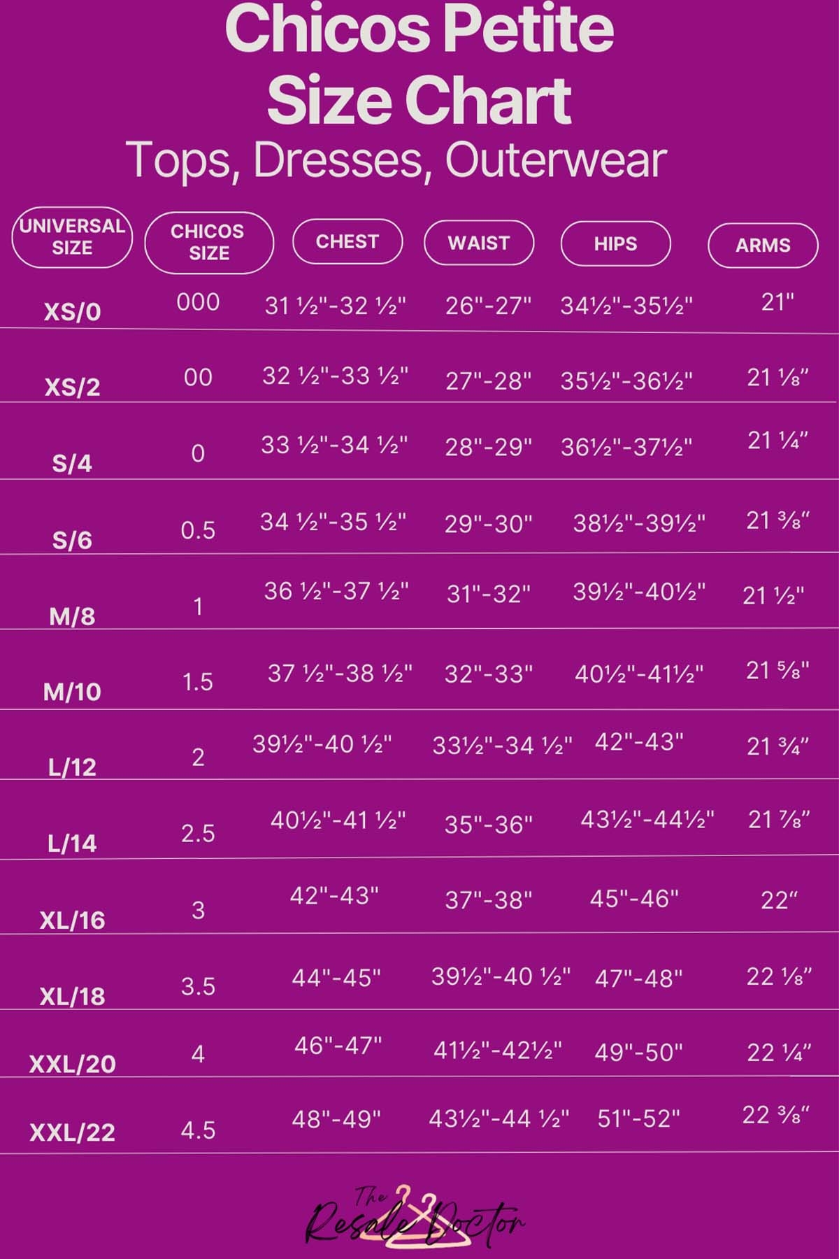 The Complete Guide To Chico s Size Charts