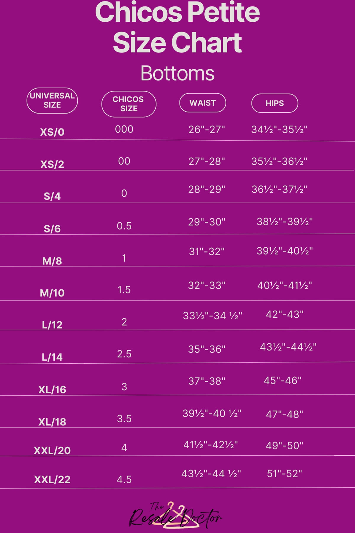 The Complete Guide To Chico s Size Charts