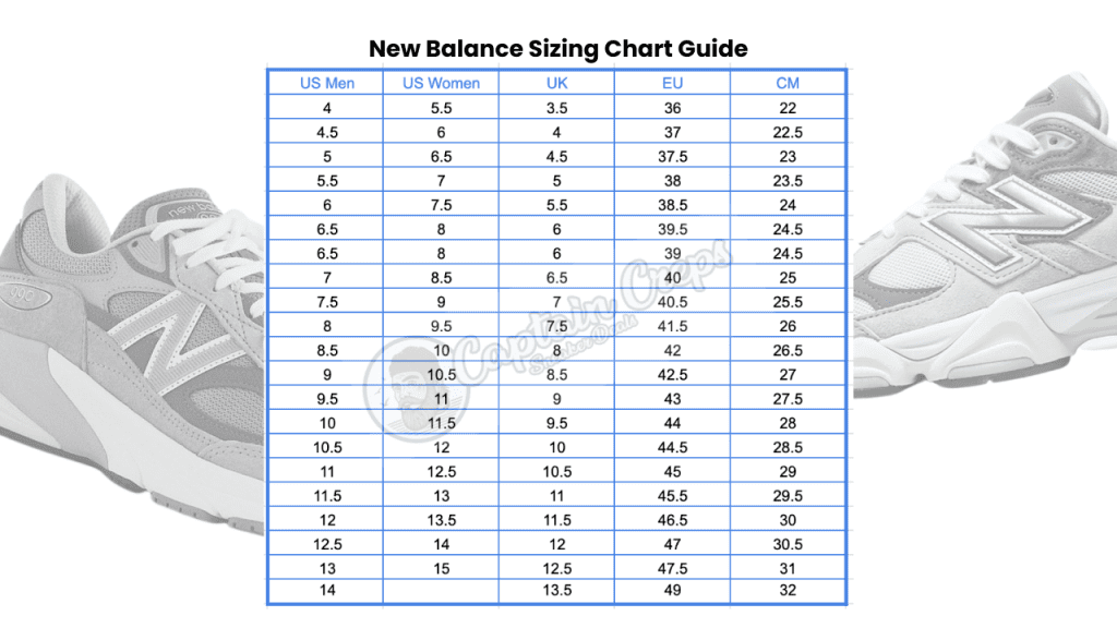 The Ultimate New Balance 990 Series Sizing Guide Captain Creps