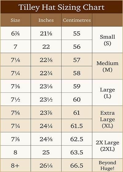 Tilley Hat Sizing Chart Free Tape Measures