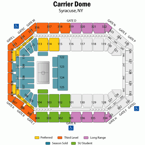 syracuse carrier dome seating chart syracuse carrier dome seating chart