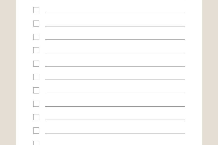 To Do List Template Examples