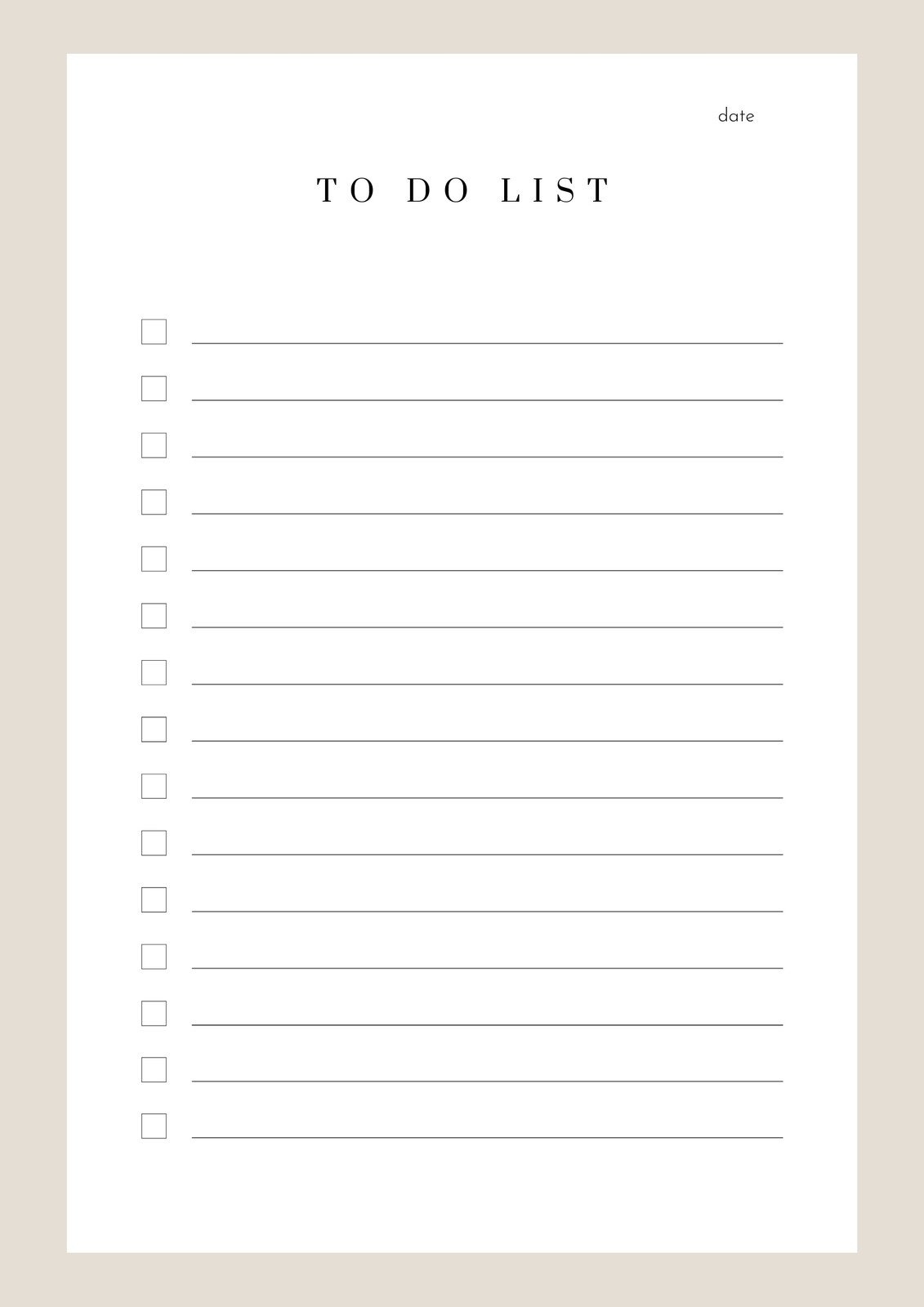 To Do List Template Examples
