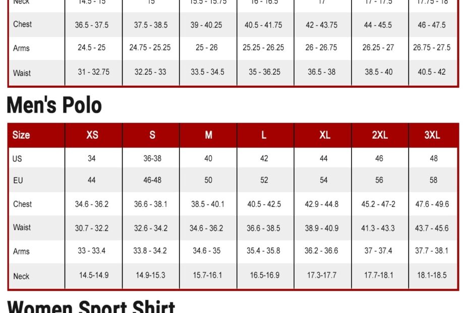 Tommy Hilfiger Size Chart ApparelnBags