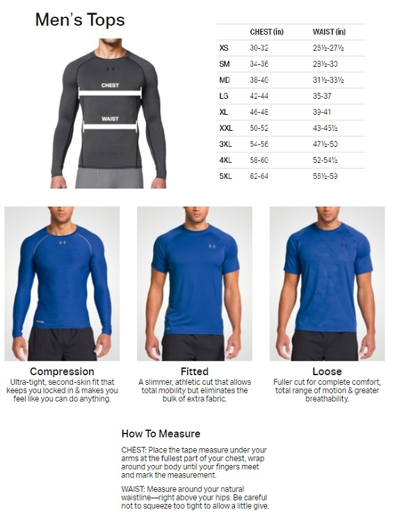 Under Armour Compression Shirt Size Guide At Don Tritt Blog