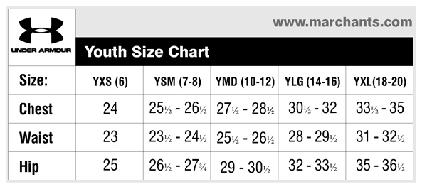 Under Armour Youth Small Size Chart Ponasa