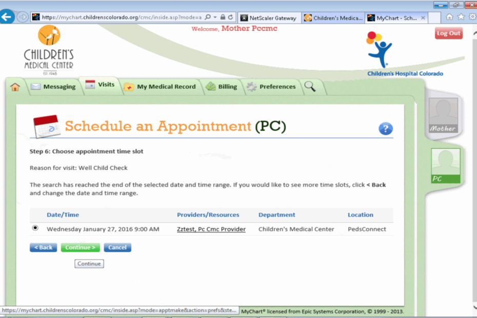 Using MyChart Children 39 s Medical Center