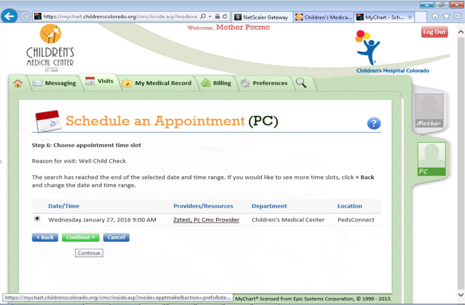 Using MyChart Children 39 s Medical Center