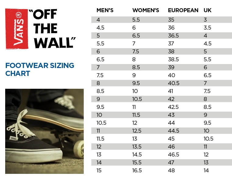 Vans Size Conversion Chart Do Vans Run Big Or Small 